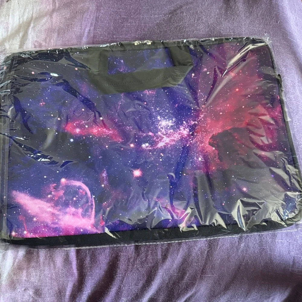 Galaxy Print Laptop Sleeve - Purple Pink Nebula